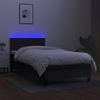 Cama Para Adultos | Cama Box Spring Colchón Y Luces Led Tela Negro 90x190 Cm Cfw473635