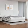 Cama Doble | Cama Box Spring | Cama Para Adultos Con Colchón Cuero Sintético Blanco 180x200 Cm Cfw795749