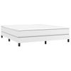 Cama Doble | Cama Box Spring | Cama Para Adultos Con Colchón Cuero Sintético Blanco 180x200 Cm Cfw795749