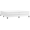 Cama Doble | Cama Box Spring | Cama Para Adultos Con Colchón Cuero Sintético Blanco 200x200 Cm Cfw997188