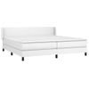 Cama Doble | Cama Box Spring | Cama Para Adultos Con Colchón Cuero Sintético Blanco 200x200 Cm Cfw478668