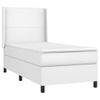 Cama Individual | Cama Box Spring | Cama Para Adultos Con Colchón Cuero Sintético Blanco 90x190 Cm Cfw753124