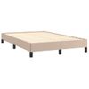 Cama Matrimonial | Cama Para Adultos | Cama Box Spring Con Colchón Cuero Sintético Capuchino 120x190cm Cfw214071