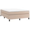 Cama Doble | Cama Box Spring | Cama Para Adultos Con Colchón Cuero Sintético Capuchino 140x200cm Cfw427642