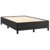 Cama Matrimonial | Cama Para Adultos | Cama Box Spring Con Colchón Cuero Sintético Negro 120x190 Cm Cfw968303