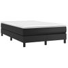 Cama Doble | Cama Box Spring | Cama Para Adultos Con Colchón Cuero Sintético Negro 120x200 Cm Cfw567087