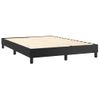 Cama Doble | Cama Box Spring | Cama Para Adultos Con Colchón Cuero Sintético Negro 140x190 Cm Cfw895890