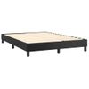 Cama Doble | Cama Box Spring | Cama Para Adultos Con Colchón Cuero Sintético Negro 140x190 Cm Cfw364992