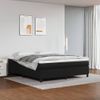 Cama Doble | Cama Box Spring | Cama Para Adultos Con Colchón Cuero Sintético Negro 180x200 Cm Cfw577938