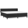 Cama Doble | Cama Box Spring | Cama Para Adultos Con Colchón Cuero Sintético Negro 200x200 Cm Cfw711238