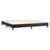 Cama Doble | Cama Box Spring | Cama Para Adultos Con Colchón Cuero Sintético Negro 200x200 Cm Cfw711238