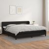 Cama Doble | Cama Box Spring | Cama Para Adultos Con Colchón Cuero Sintético Negro 200x200 Cm Cfw748872