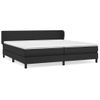 Cama Doble | Cama Box Spring | Cama Para Adultos Con Colchón Cuero Sintético Negro 200x200 Cm Cfw748872