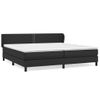 Cama Doble | Cama Box Spring | Cama Para Adultos Con Colchón Cuero Sintético Negro 200x200 Cm Cfw793941