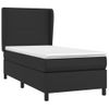 Cama Individual | Cama Box Spring | Cama Para Adultos Con Colchón Cuero Sintético Negro 90x190 Cm Cfw111620