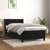 Cama Individual | Cama Box Spring | Cama Para Adultos Con Colchón Cuero Sintético Negro 90x190 Cm Cfw951057