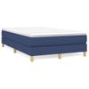 Cama Matrimonial | Cama Para Adultos | Cama Box Spring Con Colchón Tela Azul 120x190 Cm Cfw577250