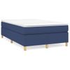 Cama Doble | Cama Box Spring | Cama Para Adultos Con Colchón Tela Azul 120x200 Cm Cfw455288