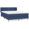 Cama Doble | Cama Box Spring | Cama Para Adultos Con Colchón Tela Azul 140x190 Cm Cfw308460