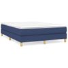 Cama Doble | Cama Box Spring | Cama Para Adultos Con Colchón Tela Azul 140x190 Cm Cfw872138