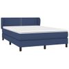 Cama Doble | Cama Box Spring | Cama Para Adultos Con Colchón Tela Azul 140x190 Cm Cfw797595