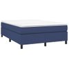 Cama Doble | Cama Box Spring | Cama Para Adultos Con Colchón Tela Azul 140x190 Cm Cfw410016