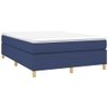 Cama Doble | Cama Box Spring | Cama Para Adultos Con Colchón Tela Azul 140x190 Cm Cfw174890