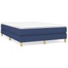 Cama Doble | Cama Box Spring | Cama Para Adultos Con Colchón Tela Azul 140x200 Cm Cfw515490