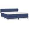 Cama Matrimonial | Cama Para Adultos | Cama Box Spring Con Colchón Tela Azul 160x200 Cm Cfw410302