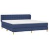 Cama Matrimonial | Cama Para Adultos | Cama Box Spring Con Colchón Tela Azul 180x200 Cm Cfw379704