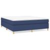 Cama Doble | Cama Box Spring | Cama Para Adultos Con Colchón Tela Azul 180x200 Cm Cfw492049