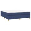 Cama Doble | Cama Box Spring | Cama Para Adultos Con Colchón Tela Azul 180x200 Cm Cfw492049