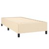 Cama Individual | Cama Para Adultos | Cama Box Spring Con Colchón Tela Color Crema 80x200 Cm Cfw656982