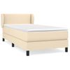 Cama Individual | Cama Para Adultos | Cama Box Spring Con Colchón Tela Color Crema 90x190 Cm Cfw240625