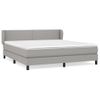 Cama Matrimonial | Cama Para Adultos | Cama Box Spring Con Colchón Tela Gris Claro 160x200 Cm Cfw197785