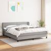 Cama Matrimonial | Cama Para Adultos | Cama Box Spring Con Colchón Tela Gris Claro 180x200 Cm Cfw456493