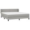 Cama Matrimonial | Cama Para Adultos | Cama Box Spring Con Colchón Tela Gris Claro 180x200 Cm Cfw456493