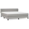 Cama Matrimonial | Cama Para Adultos | Cama Box Spring Con Colchón Tela Gris Claro 180x200 Cm Cfw877561