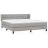 Cama Matrimonial | Cama Para Adultos | Cama Box Spring Con Colchón Tela Gris Claro 180x200 Cm Cfw877561