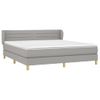 Cama Doble | Cama Box Spring | Cama Para Adultos Con Colchón Tela Gris Claro 180x200 Cm Cfw536778