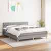 Cama Doble | Cama Box Spring | Cama Para Adultos Con Colchón Tela Gris Claro 180x200 Cm Cfw533613