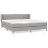 Cama Doble | Cama Box Spring | Cama Para Adultos Con Colchón Tela Gris Claro 180x200 Cm Cfw252036