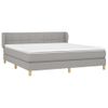 Cama Doble | Cama Box Spring | Cama Para Adultos Con Colchón Tela Gris Claro 180x200 Cm Cfw252036