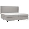 Cama Doble | Cama Box Spring | Cama Para Adultos Con Colchón Tela Gris Claro 200x200 Cm Cfw734007