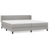 Cama Matrimonial | Cama Para Adultos | Cama Box Spring Con Colchón Tela Gris Claro 200x200 Cm Cfw495687