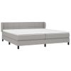 Cama Matrimonial | Cama Para Adultos | Cama Box Spring Con Colchón Tela Gris Claro 200x200 Cm Cfw495687