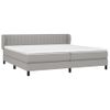 Cama Doble | Cama Box Spring | Cama Para Adultos Con Colchón Tela Gris Claro 200x200 Cm Cfw109694