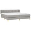 Cama Doble | Cama Box Spring | Cama Para Adultos Con Colchón Tela Gris Claro 200x200 Cm Cfw831788