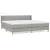 Cama Doble | Cama Box Spring | Cama Para Adultos Con Colchón Tela Gris Claro 200x200 Cm Cfw468858