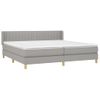 Cama Doble | Cama Box Spring | Cama Para Adultos Con Colchón Tela Gris Claro 200x200 Cm Cfw468858